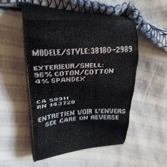 Tribal Blue and White Stripe Jacket w/Roll up Sleeves Size Medium - Picture 2 of 12